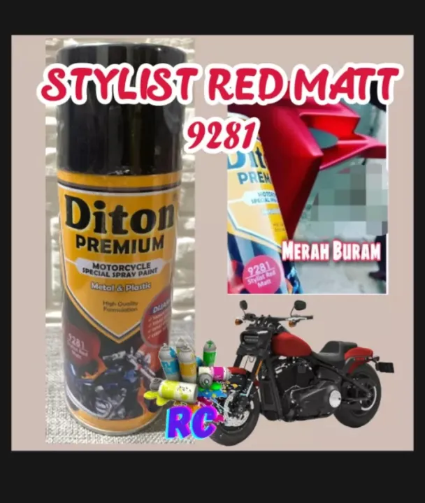 Pilox Diton Premium Stylist Red Matt 9281 400cc Merah Dop Doff Flatte