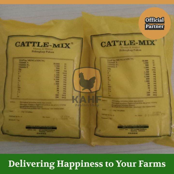 Cattle Mix Kemasan Asli 1 Kg Premix Sapi Multivitamin Mineral Sanbe