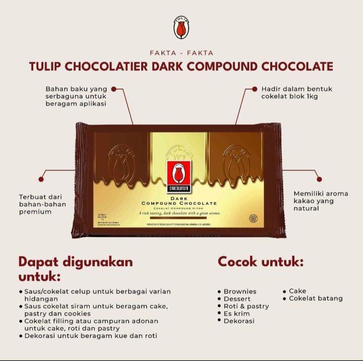 Tulip Dark Compound Chocolate Kg Lazada Indonesia