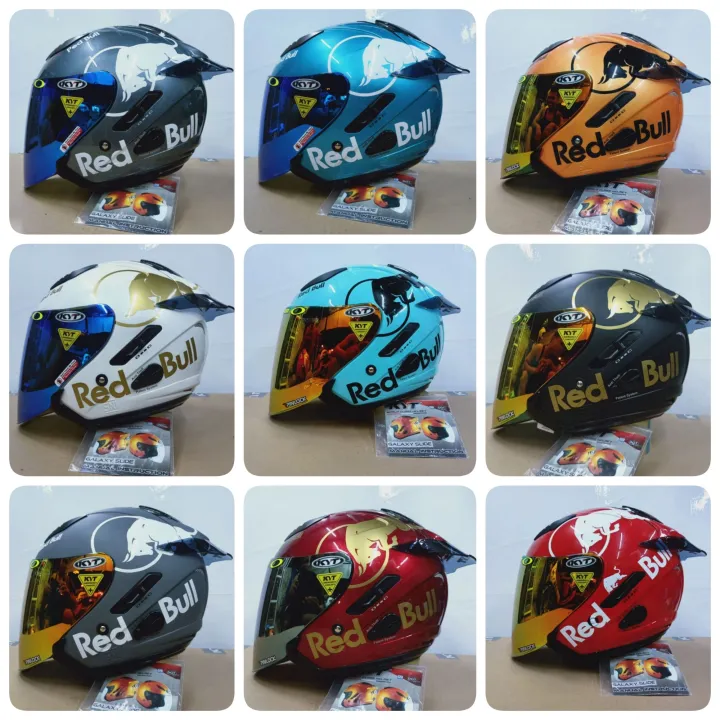 Helm Half Face Kyt Galaxy Paket Ganteng Red Bull Lazada Indonesia