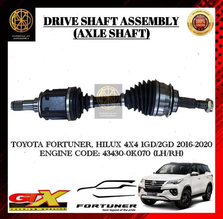 GTX DRIVE SHAFT AXLE SHAFT ASSEMBLY TOYOTA FORTUNER HILUX 4X4 1GD