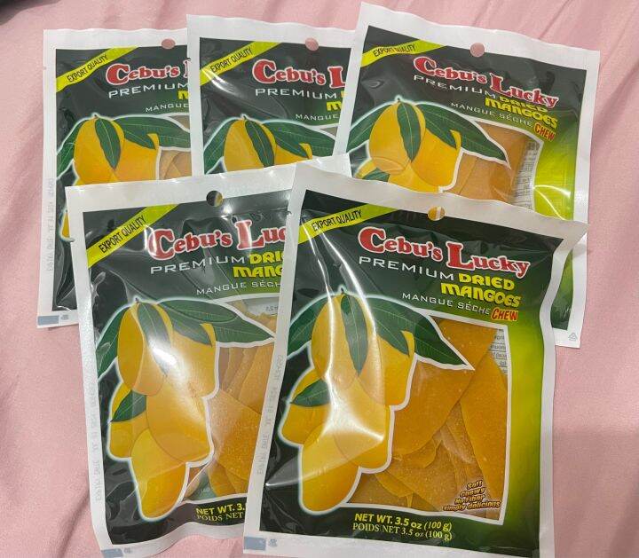 5 Packs Of Cebu Lucky Premium Dried Mangoes 100g Per Pack Lazada PH