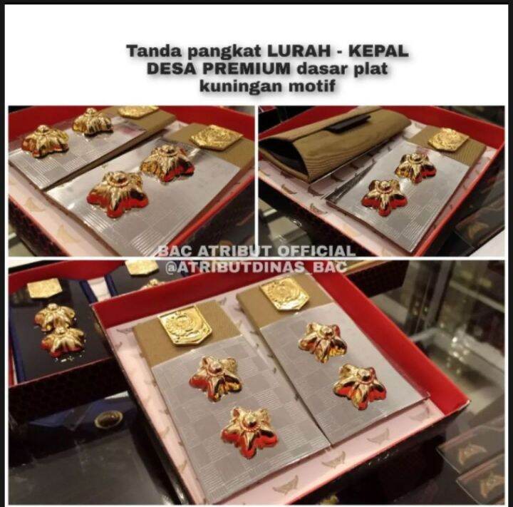 Pangkat Lurah Kepala Desa Latar Plat Original Goldplate Exclusive