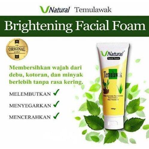 V Natural Vnatural Facial Foam Temulawak Gr Bpom Original