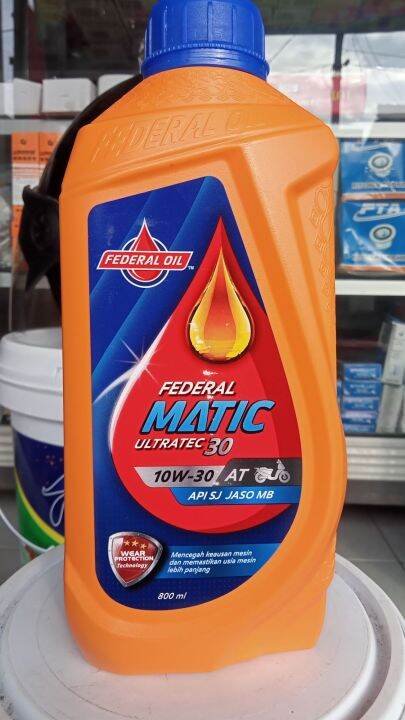 Oli Federal Matic 0 8 Liter Sae 10W 30 Lazada Indonesia