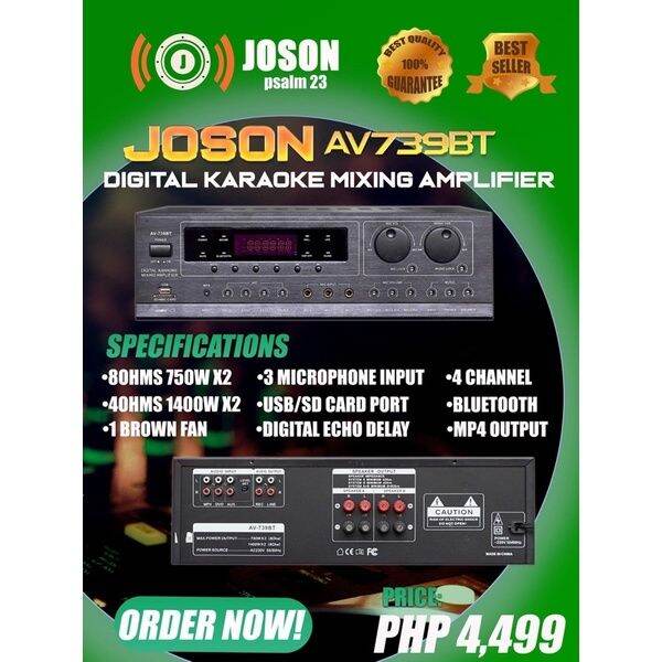 Joson Av Bt Karaoke Amplifier Watts Lazada Ph