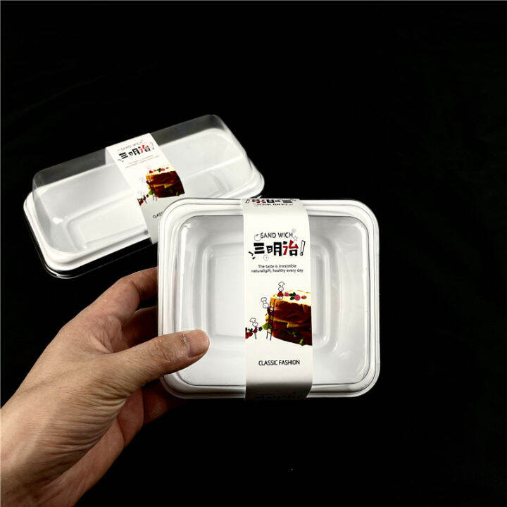 Korean Style Sandwich Packaging Box Rectangular Blister Box Disposable