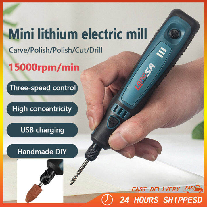 Original Usb Mini Grinder Drill Set Diy Carving Electric Microminiature