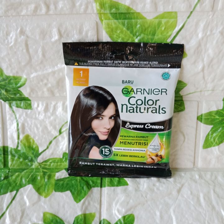 GARNIER COLOR NATURALS EXPRESS CREAM SACHET NO 1 HITAM ALAMI CAT