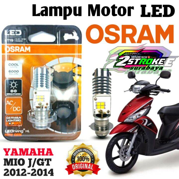 Bohlam Dop Lampu Depan Utama Motor Led H6 Original OSRAM Cahaya Putih