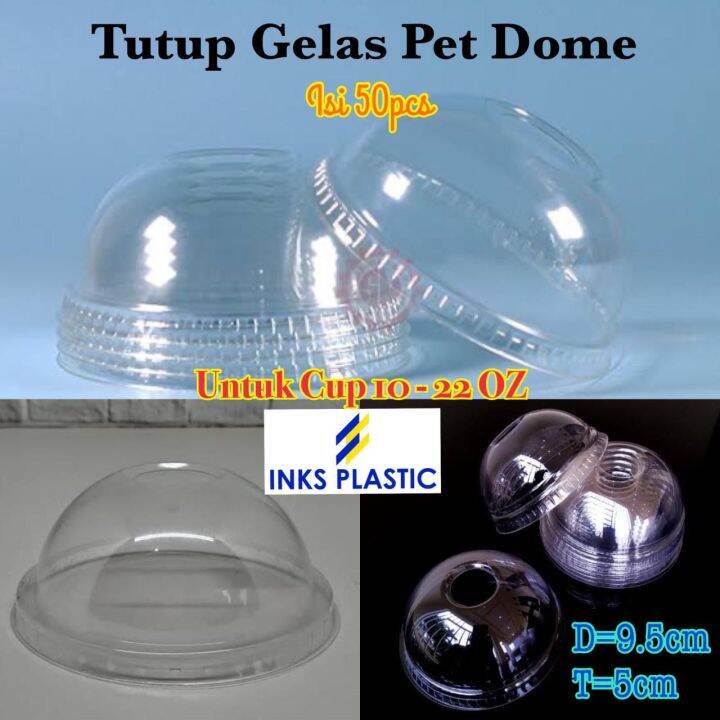 TUTUP GELAS CEMBUNG PET DOME 50 PCS Lazada Indonesia