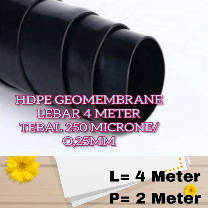 Plastik Hdpe Geomembran Ukuran X Meter Tebal Micron Lazada