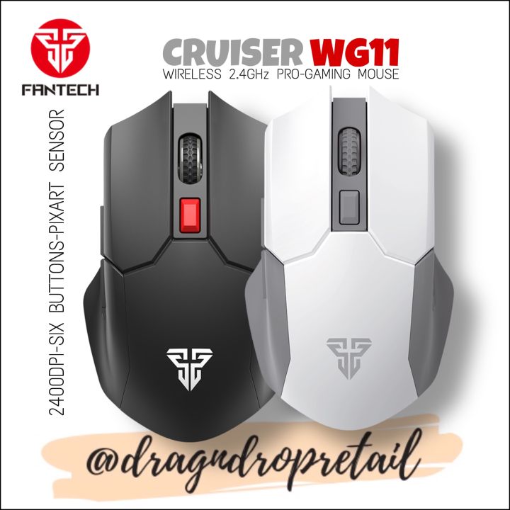 FANTECH CRUISER WG11 Wireless 2 4GHz Pro Gaming Mouse Black Space