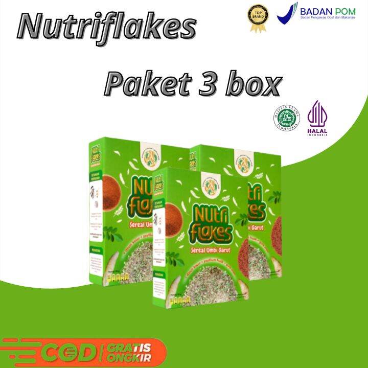 Nutriflakes Paket Box Sereal Umbi Garut Original Minuman