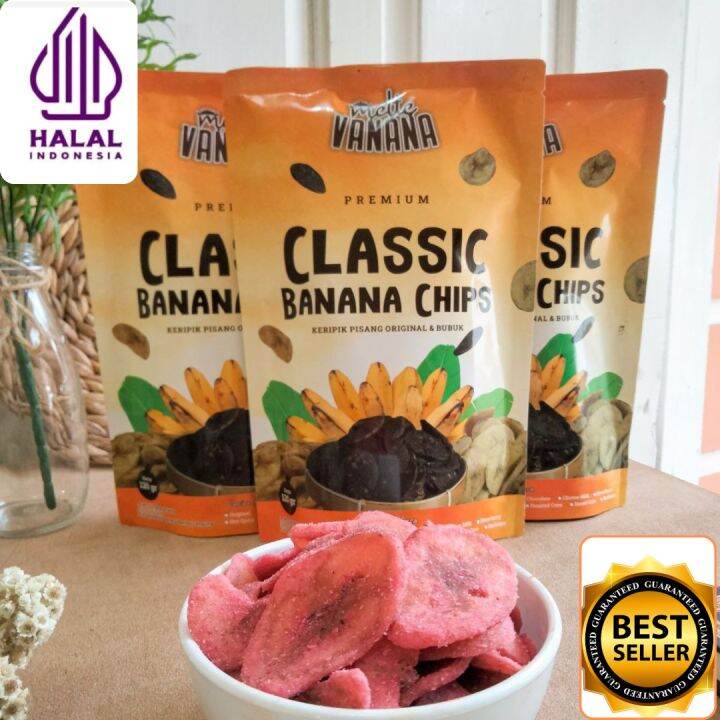 Banana Chips Keripik Pisang Bubuk Melte Vanana 120g Asli Lampung