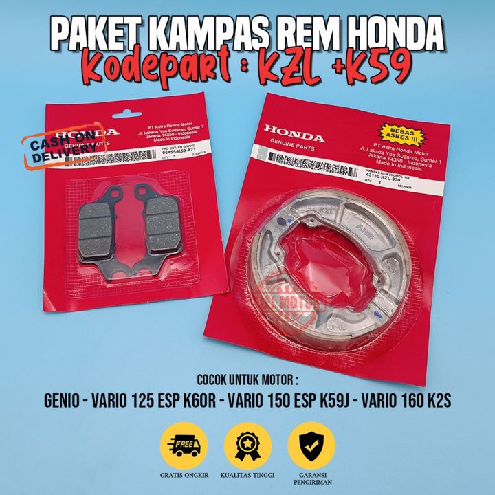 Kampas Rem Depan Belakang Beat Fi Deluxe Genio Vario Led Scoopy Fi