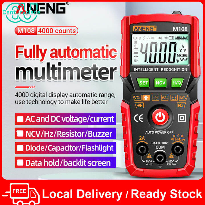 Local Delivery ANENG M107 4000 Counts High Precision Smart Digital