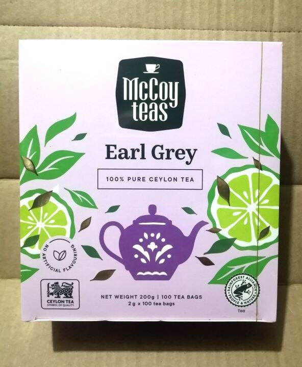 Mccoy Teas Earl Grey Pure Ceylon Tea G X Tea Bags Lazada Ph