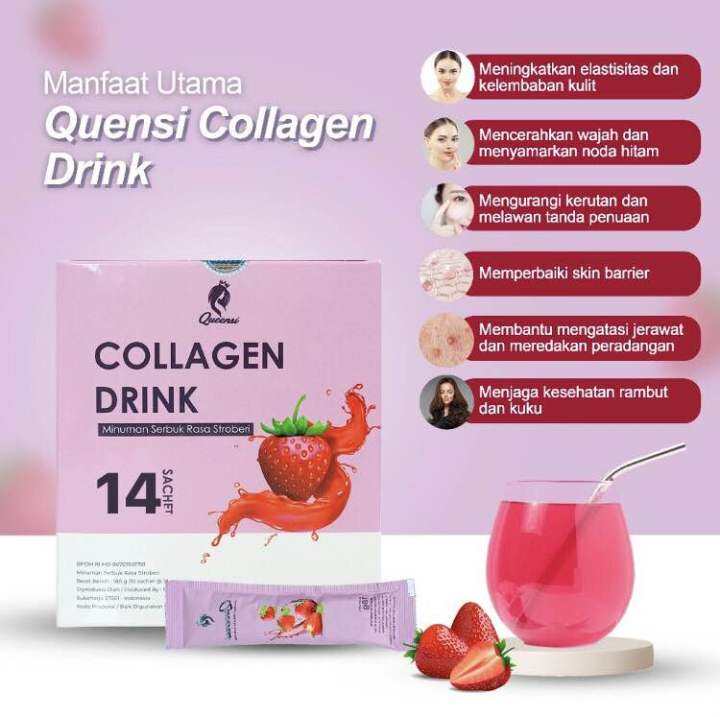 Queensi Collagen Drink Pencerah Kulit Isi 14 Saset Lazada Indonesia