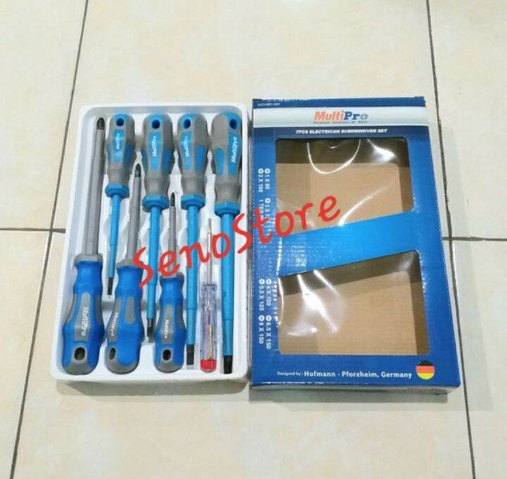 MULTIPRO Obeng Listrik 7 Pcs Electrican Screwdriver Set Lazada Indonesia