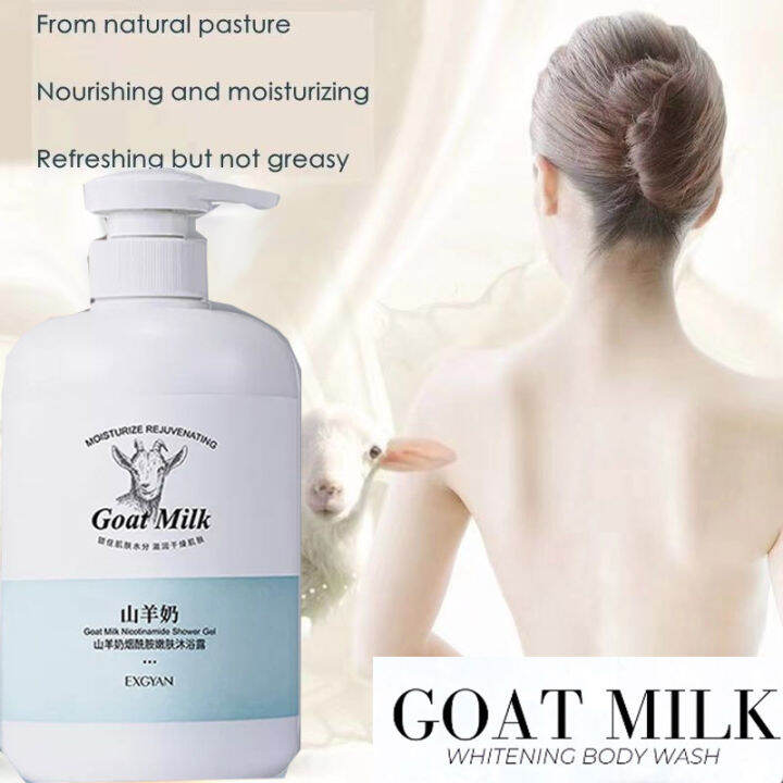 500ML Goat Milk Mousse Whitening Body Wash Whitening Shower Gel