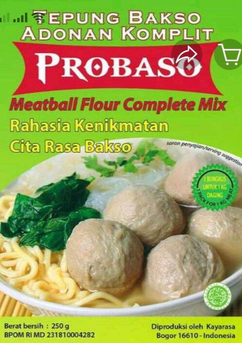 Probaso Tepung Bakso Adonan Komplit 250 Gr Isi 4 Bungkus Lazada