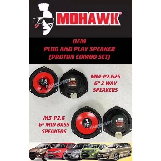 MOHAWK PLUG PLAY FRONT REAR OEM SPEAKER FOR PROTON SAGA BLM PERSONA