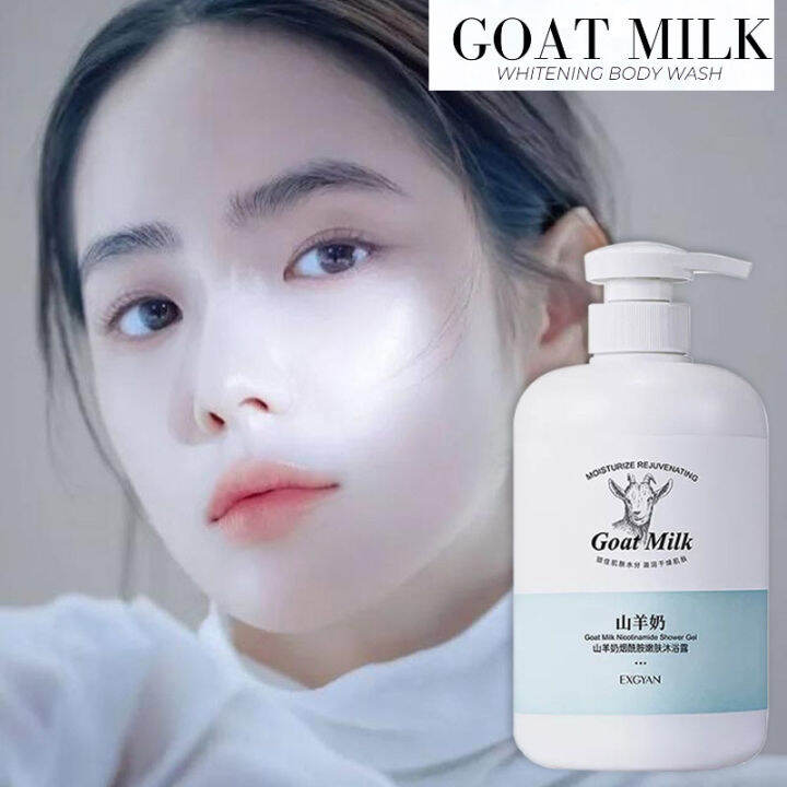 500ML Goat Milk Niacinamide Body Wash Whitening Soothing For Women