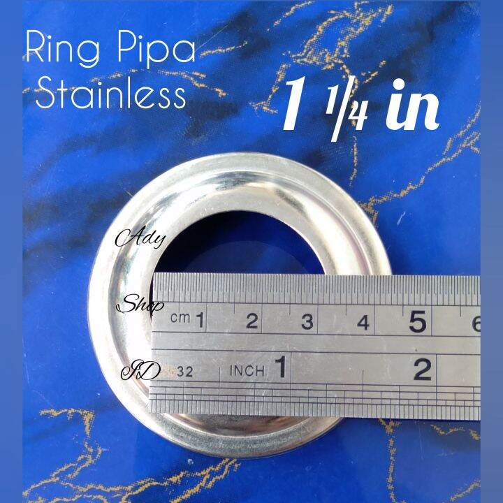 Ornamen pipa stainless ring stainles ukuran lobang pipa stainless 1 ¼