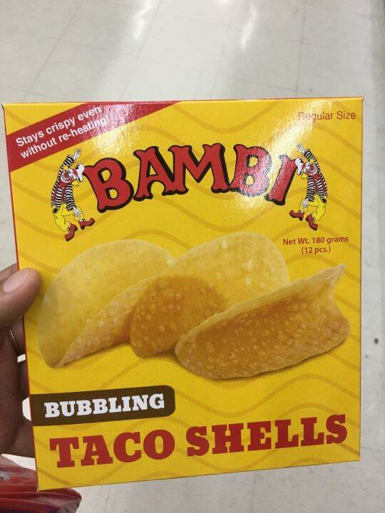 Bambi Taco Shells Bubbling Regular Size Lazada Ph