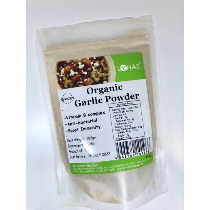 Lohas Organic Garlic Powder 100g 有机大蒜粉 Lazada