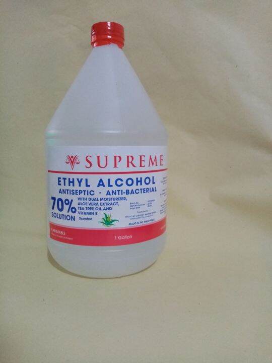 Supreme Ethyl Alcohol 1 Gallon 70 Solutions With Moisturizer