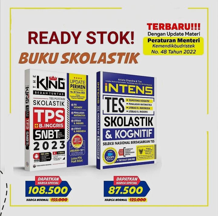 Buku The King Tps Snbt Intens Tes Skolastik Kognitif Snbt