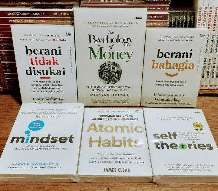 Paket Buku Motivasi Atomic Habits Self Theories Berani Tidak Disukai