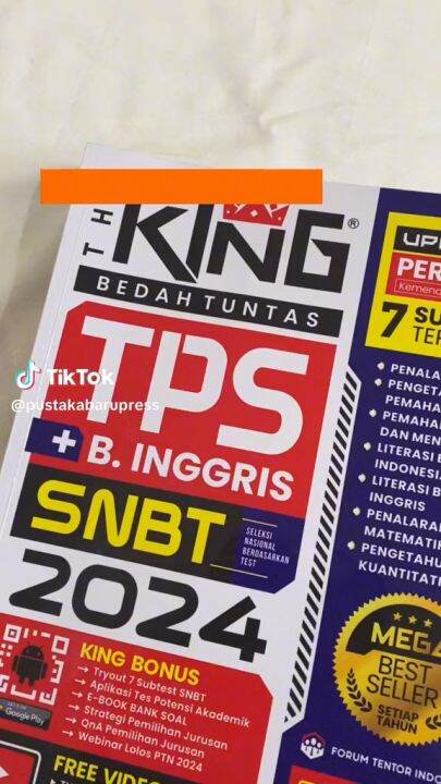 Buku The King SNBT 2024 The King Bedah Tuntas TPS Plus Bahasa Inggris