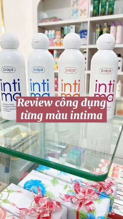 dung dịch vệ sinh phụ nữ Intima Ziaja 200ml Ba Lan cam hồng xanh