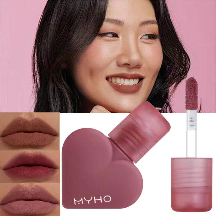 Creative Love Waterproof Nude Matte Velvet Lip Gloss Lipstick Lip Balm