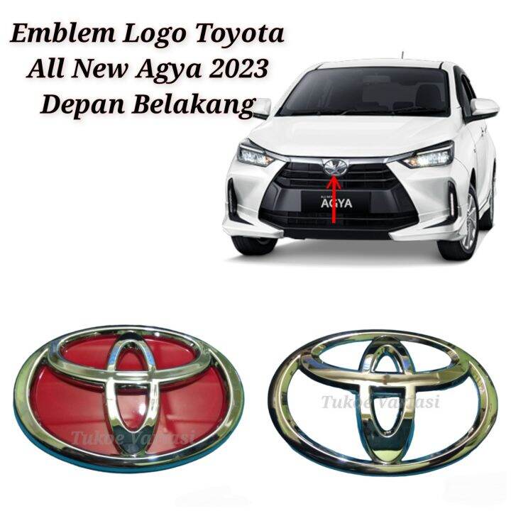 Emblem Logo Toyota All New Agya Depan Belakang Lazada Indonesia