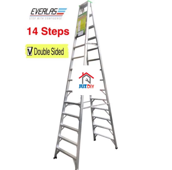 Everlas Steps Double Sided Aluminium Ladder Lazada