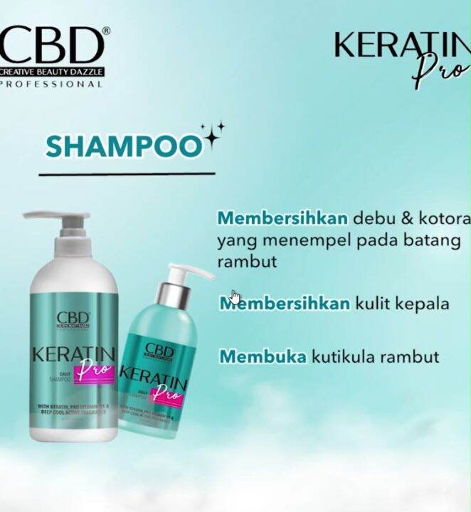 Cbd Professional Keratin Pro Daily Shampoo Conditioner Lazada Indonesia