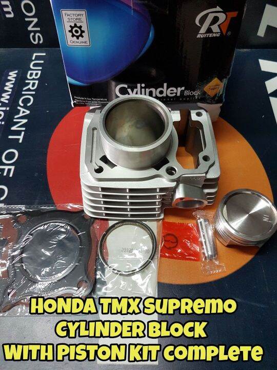 Honda TMX Supremo CYLINDER BLOCK COMPLETE WITH PISTON KIT And TOP