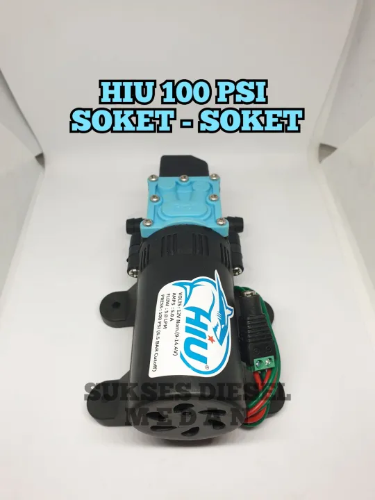 Dinamo Sprayer Elektrik 12V DC Pompa Air Merek Hiu 100 Psi Original