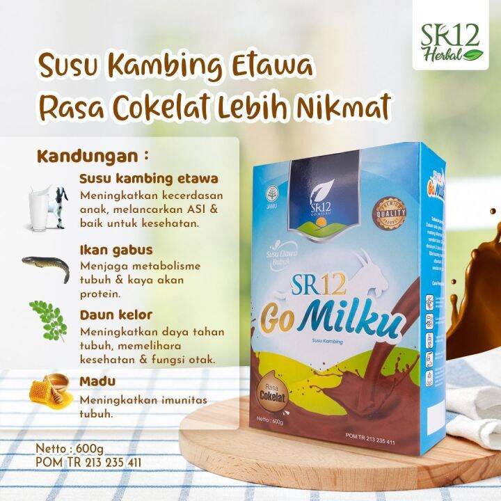 Susu Kambing Etawa Bubuk Rasa Coklat Susu Kesehatan Gomilku Sr Halal