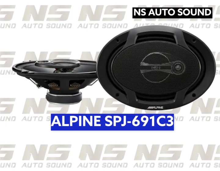 ALPINE SPJ 691C3 ลำโพงตดรถยนต ขนาด 6x9 กำลงขบสงสด 400W แพค 1 ค