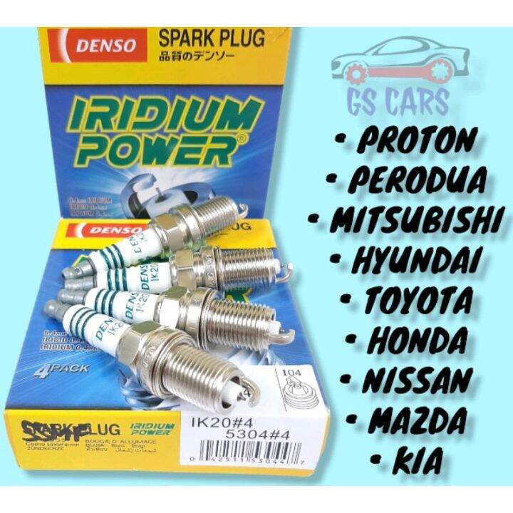 4pcs Set Denso Iridium Spark Plugs IK20 Proton Toyota Honda