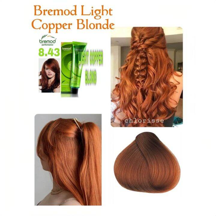 BREMOD Light Copper Blonde 8 43 Permanent Hair Colour Hair Dye 100 ML