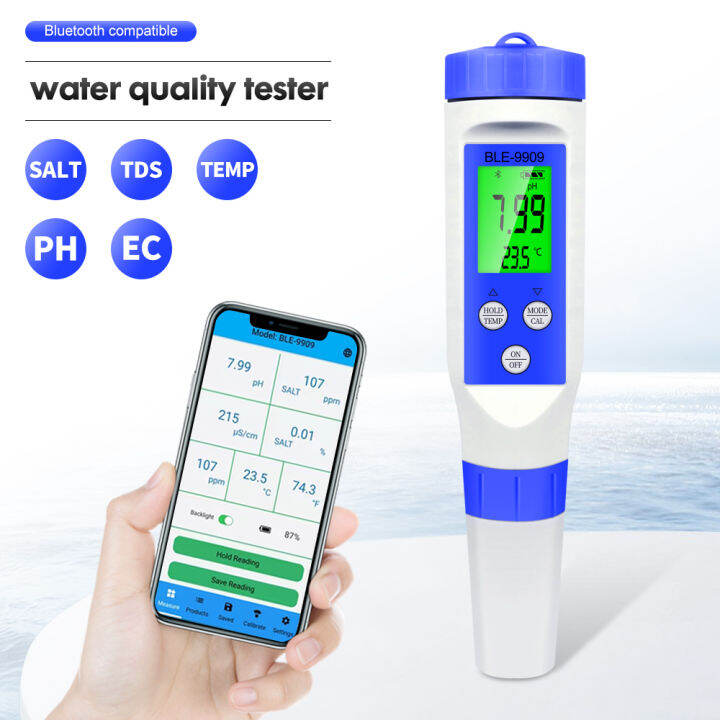 Portable In Ph Tds Ec Orp Salinity S G Temperature Lcd Backlight