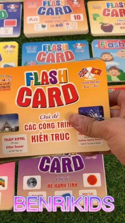 Bộ Thẻ Học Flashcard Thông Minh Song Ngữ Anh Việt Chủ Đề Hình Khối