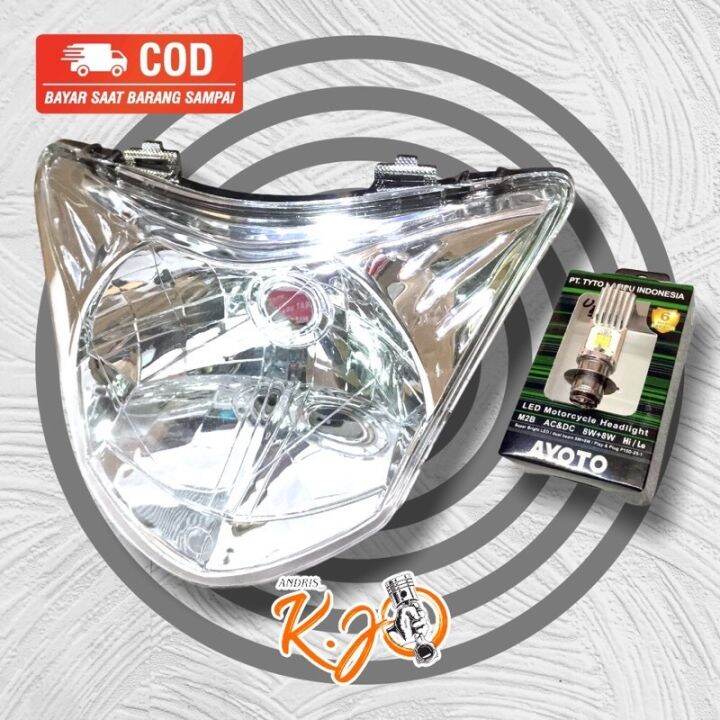 Reflektor Headlamp Lampu Depan Jupiter Mx Lama Old Tenshi Plus Led Ac