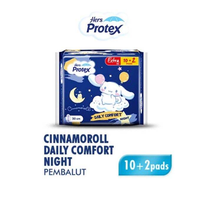 Hers Protex Cinnamoroll Pembalut Wanita Daily Comfort Night Cm